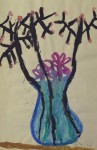 Peinture N.L. à 4 ans. Merci au parent d'avoir gardé ces p'tits papiers !