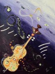 chat et musique, peinture