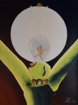 Peinture : Ampoule électrique et boule de gui