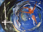 plongeon de sirène, peinture