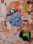 planète toupie, peinture