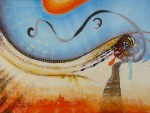 Le village de l'élipse / acrylique